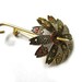 Vintage Damascene Parasol Umbrella Brooch Pin signed SPAIN