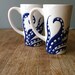 navy blue octopus legs tall ceramic coffee mugs