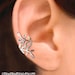 925. Laurel leaf - Sterling silver ear cuff earring, Nymph Daphne non pierced wrap earcuff jewelry 100512