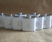 Bridesmaids Gifts Special 9 Sparkly 6 ounce Flasks ALL with Rhinestone Initials KR2D 5872