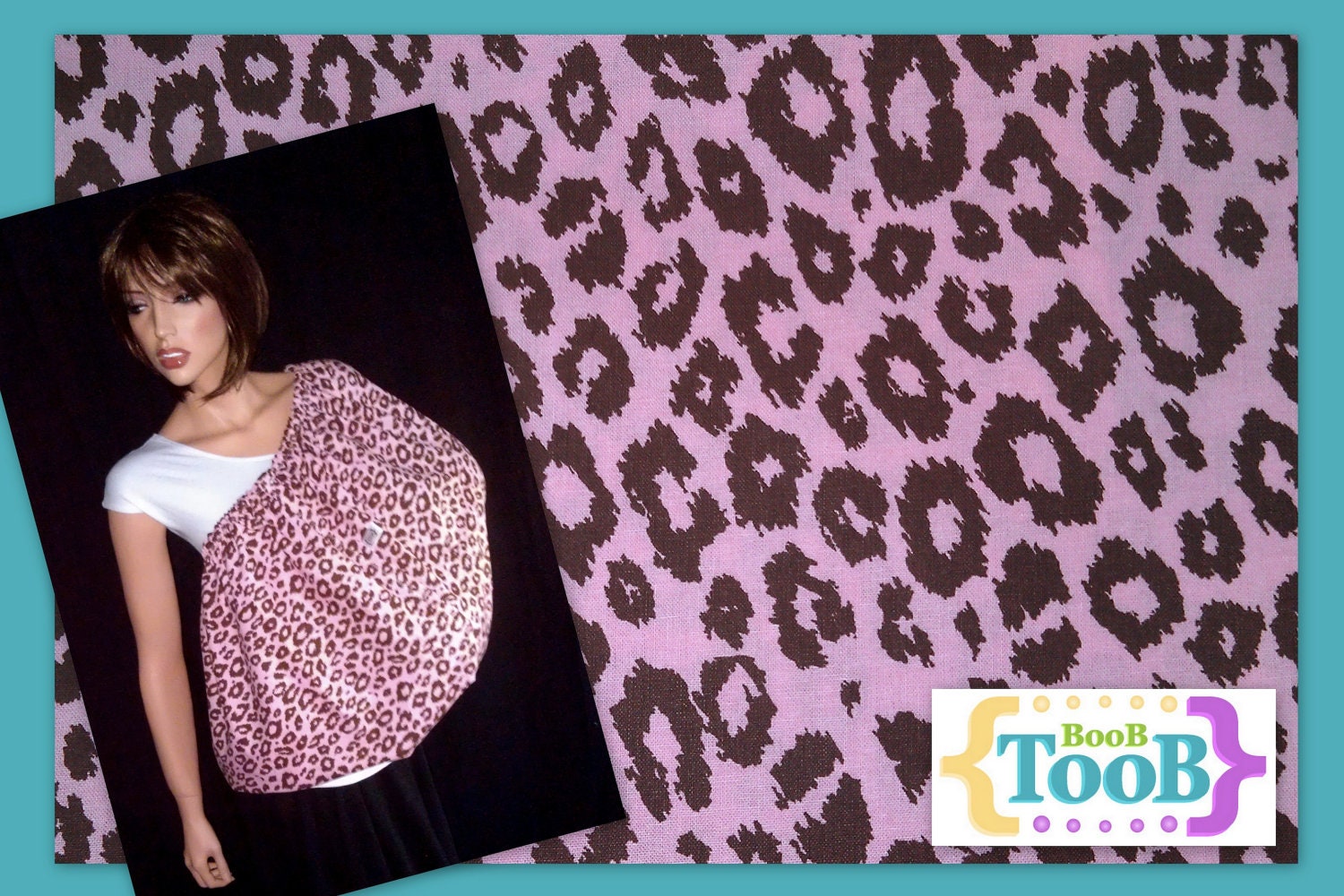NEW Print: Light Pink and Brown Leopard Print BooB TooB, The ONLY Nursing Cover That's Got Your Back
