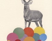 A Stag in Heaven. Original Collage.