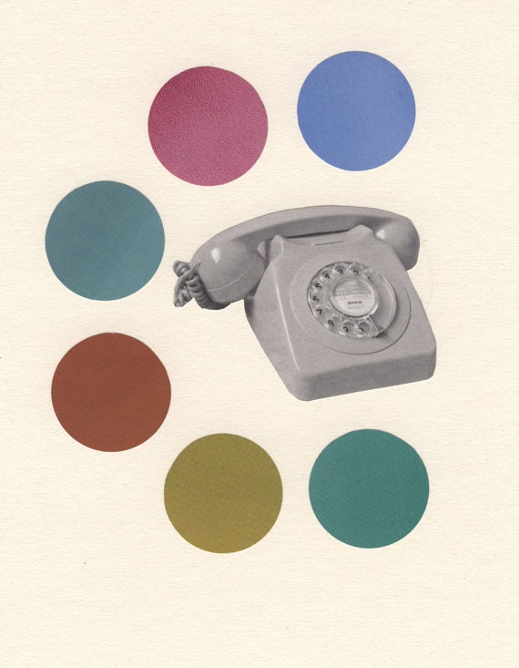 Ring Ring. Original Collage.