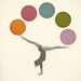 Gymnastics - Portrait art, circus collage, female figure, portrait art, pastel colors, surreal 8x10 Giclee print