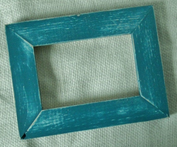 11x14 Teal Color Rustic Weathered style picture frame