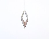 Rhombus Silver - Geometric Modern Necklace XLarge