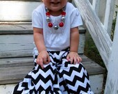 Ruffled pants in Chevron