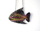 Fish Purse, Pouch, Clutch, shoulder bag, zipper, handmade, OOAK,  Wet Felted  Ready to Ship