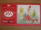 Made in usa NORDIC Kewl 3-d Christmas Stand Up COOKIE CUTTERS Set in Box Clay Crafts Holiday Series Unusual  debout Emporte Pieces