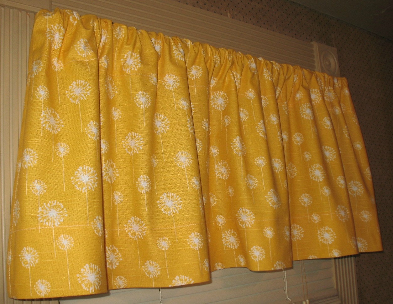 NEW Window CURTAIN Valance Premier Prints Corn Yellow Dandelion