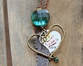 until you spread your wings you'll never know how far you can fly - hand stamped Mixed metal design