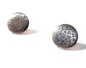 Vintage Screw Back Earrings Silver Tone Vine Motif