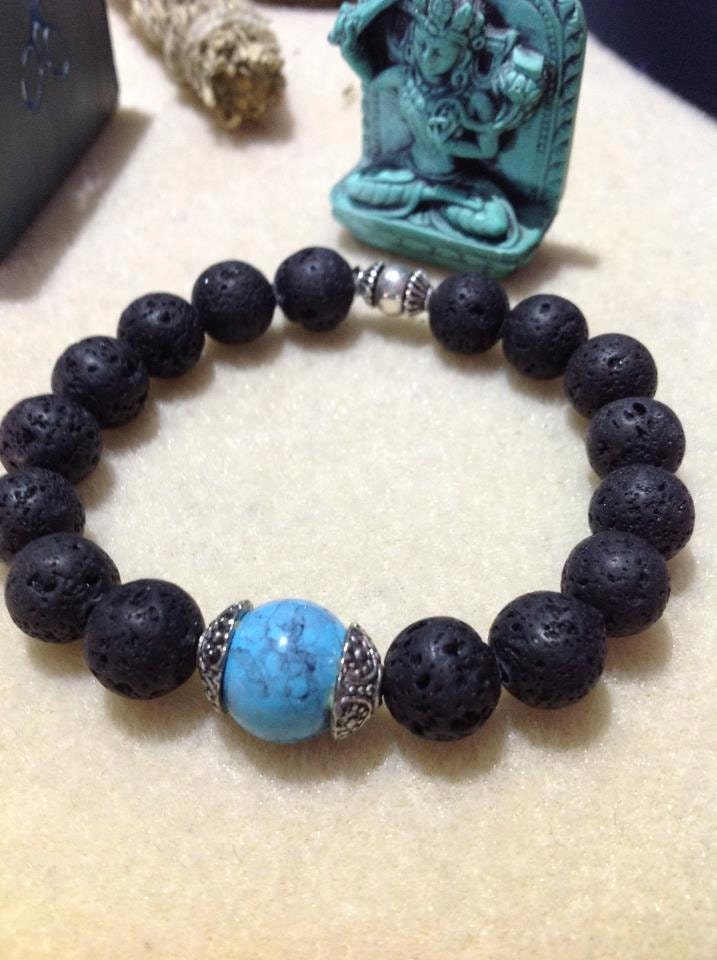 Lava Stone Wrist Mala
