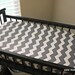 Gray, Hot Pink, Yellow, Black or Teal and White Chevron Changing Table Pad Cover for Your Baby's Nursery - Solid - By Mommy Moxie on Etsy