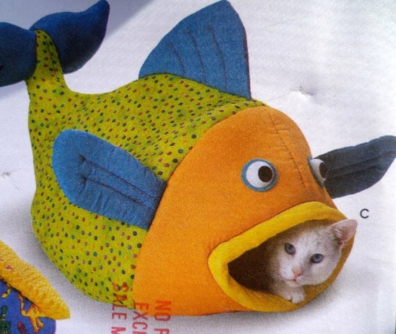 Cat Housing Pattern Fish House Tent House Sewing Pattern Simplicity 9004 UNCUT Factory Folds