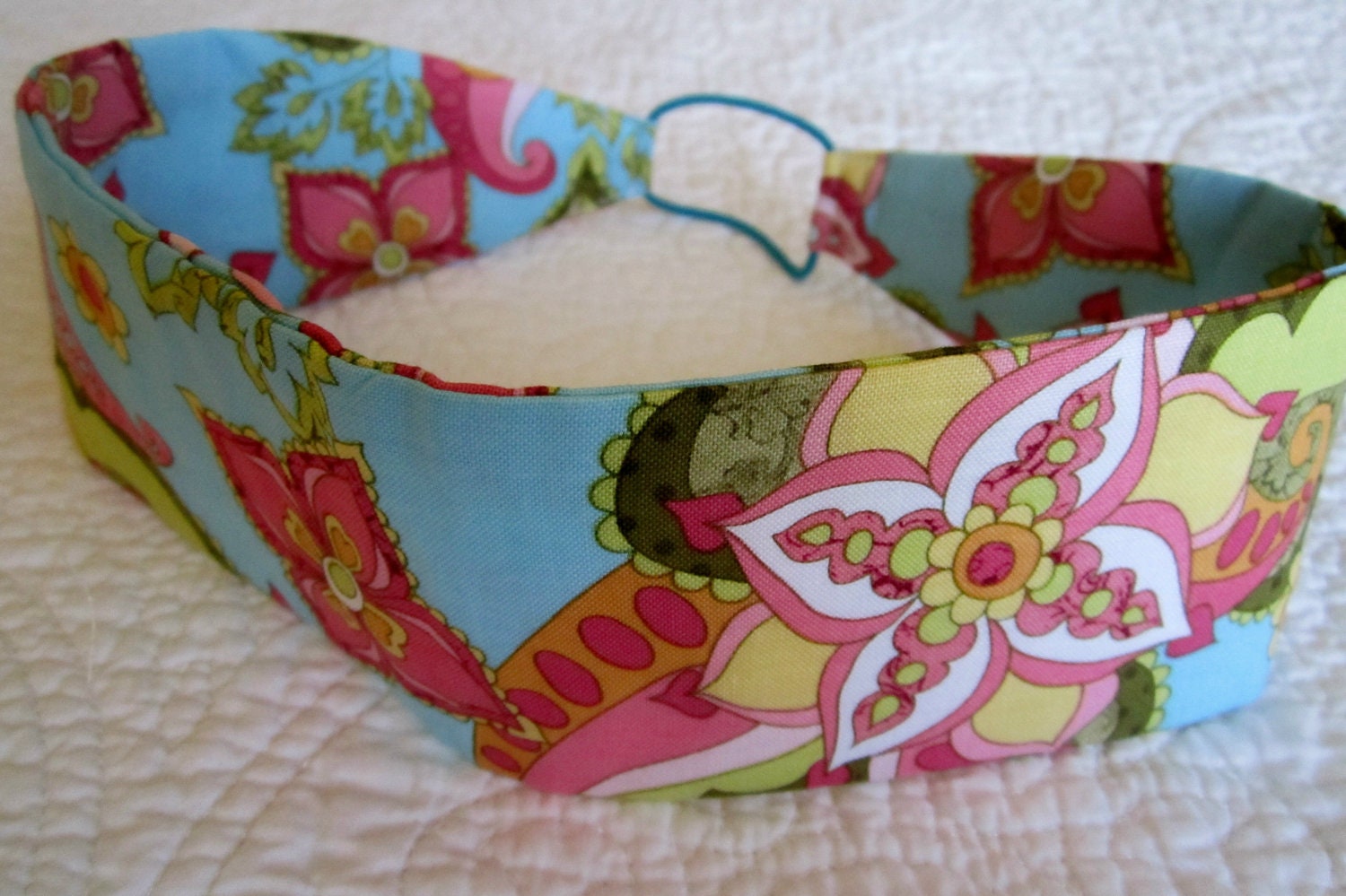 Girls Headband in Bohemian Aqua