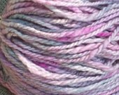 YARN, Handspun, organic, Farm Speciality of CORMO  wool, hand-dyed, and natural, 136 yards,  " That's Gonna Leave a Bruise", about 6 WPI