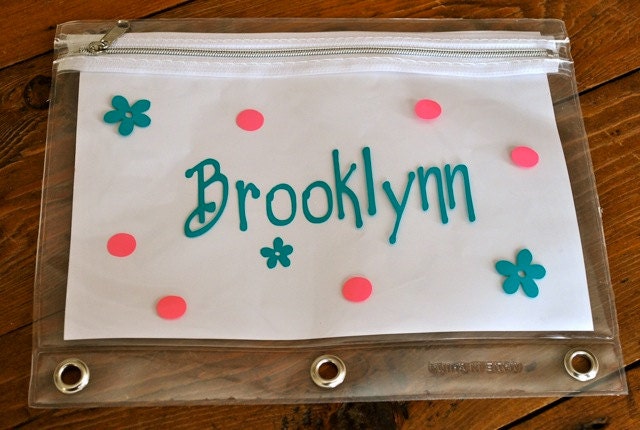 Clear Personalized Pencil Bag