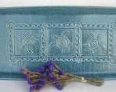 Sea Turtle Platter, Triple Turtle Blue