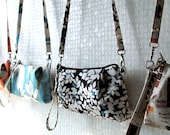 Small Wristlet with a Long Strap ( Detachable) / Cross Body Bag / Travel Pouch/ small bag / Ivory leaves