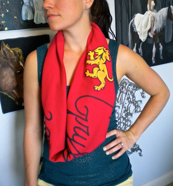 RESERVED for MEG Harry Potter Gryffindor Infinity Scarf in Red and Gold