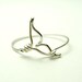 Whale tail wire ring - handmade sterling silver wire 925 - sea whale tail- orca tail ring