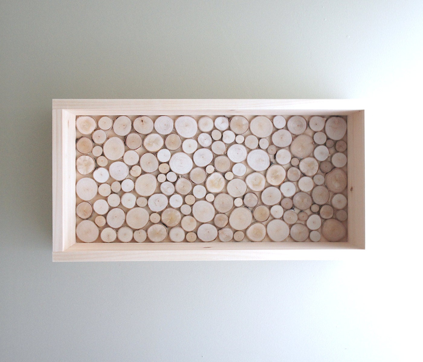 white birch forest wood grain shelf - made to order