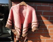 Alpaca hand knit Whippoorwill shawl.