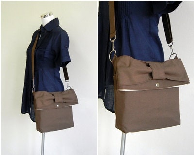 NEW -  Flip Top Nadya Bag in Brown With  Adjustable Strap