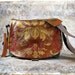 Leather Camera Bag New  -  Embossed floralTapestry Medium DSLR - IN STOCK
