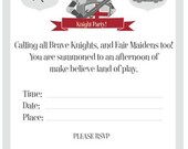 CUSTOM Knights Prinable Party Invitation Il_170x135