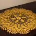 Crochet doily, lace doily, table decoration, crocheted place mat, center piece,doily tablecloth, table runner, napkin, yellow
