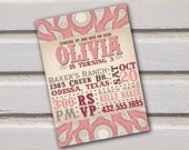 Cowgirl Paisley Birthday Invite