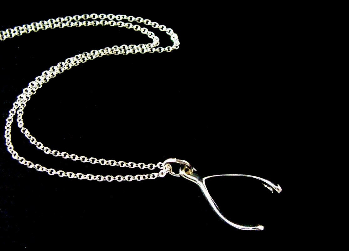 Wishbone Necklace in Sterling Silver...