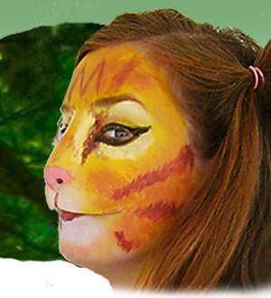 Wizafir Cat Kitty Cosplay LARP Halloween Costume Latex Prosthetic Face Nose Mask