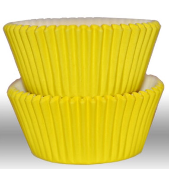 Solid Yellow GREASEPROOF Baking Cups Cupcake Liners - Quantity 50 Il_570xn