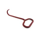 Antique hay hook - rustic farm tool, red