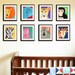 Jungle nursery décor. Jungle themed nursery. Full set of 8x10 Safari animal nursery prints for children, kids decor, Jungle nursery ideas