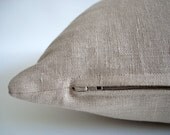 Sukan / SET (2 piece) Off Beige Linen Pillow Covers, Decorative Pillows, Throw Pillow Covers, Accent Pillows - 24x24 inch