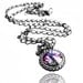 Happy Father's Day Sale - Swarovksi Rivoli Vitrail Light Purple and Blue Round Crystal Pendant Gunmetal Necklace (Get 12% OFF)