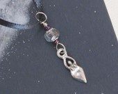 Silver Goddess Pendant with Labradorite