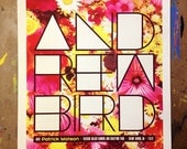 Andrew Bird screen-printed show poster