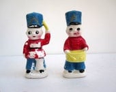 Toy Soldier Salt and Pepper Shakers - Mid Century Christmas Decoration