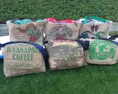 Eco Friendly Bridal Party Gifts 3 Totes and 3 Messengers - Handmade from Recycled Coffee Sacks