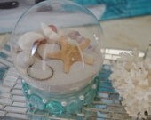 Sandy Beach in a Globe - Beach Decor - Desk Accessory