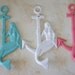 Beach Decor Mermaid Sitting on Anchor Wall Hook (small version) - PICK YOUR COLOR
