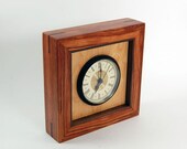 Handcrafted Bubinga, Figured Maple, and Rosewood Desk/Mantel Clock
