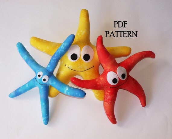 Stella, Steve and Stanley Starfish PDF Sewing Pattern