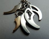 tusk necklace horn necklace silver and gold