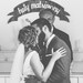 wood wedding banner/sign- "Holy Matrimony"